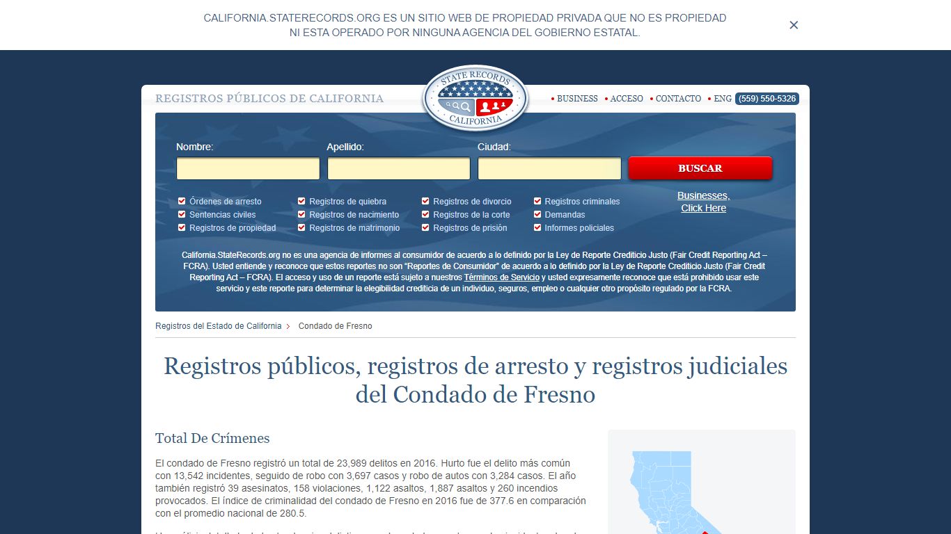 REGISTROS PÚBLICOS DE California - State Records